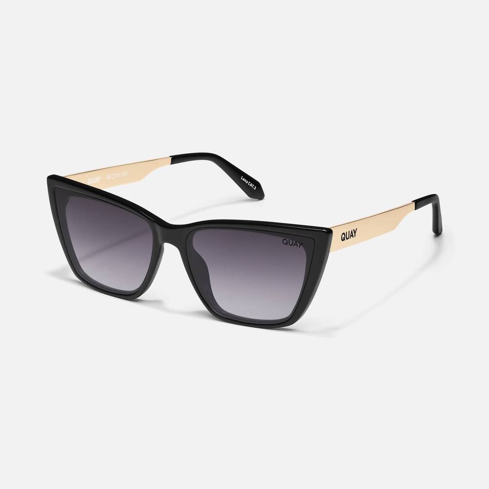 NEW QUAY unisex - call the shots remixed sunglasses in black/smoke